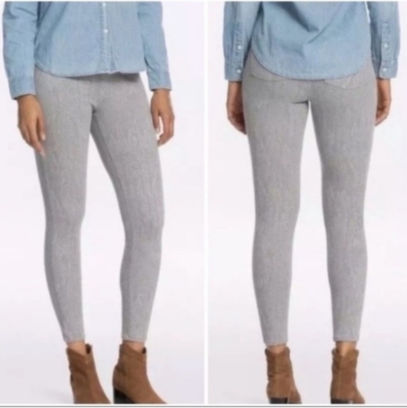 Spanx Jeanish High Waist Ankle Pull On Elastic Waist Stretch Jeggings Grey - Picture 13 of 13